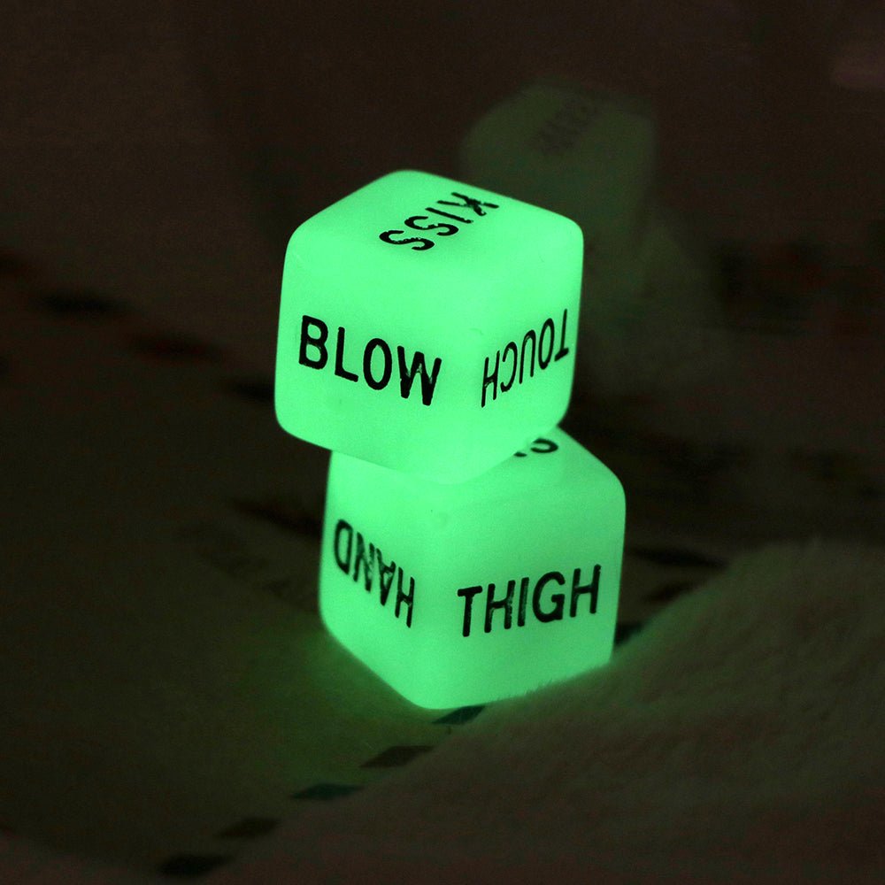 1 Pair Love Dice Glow in Dark Funny Sex Dice ToyAdult Games - Rise and Effect