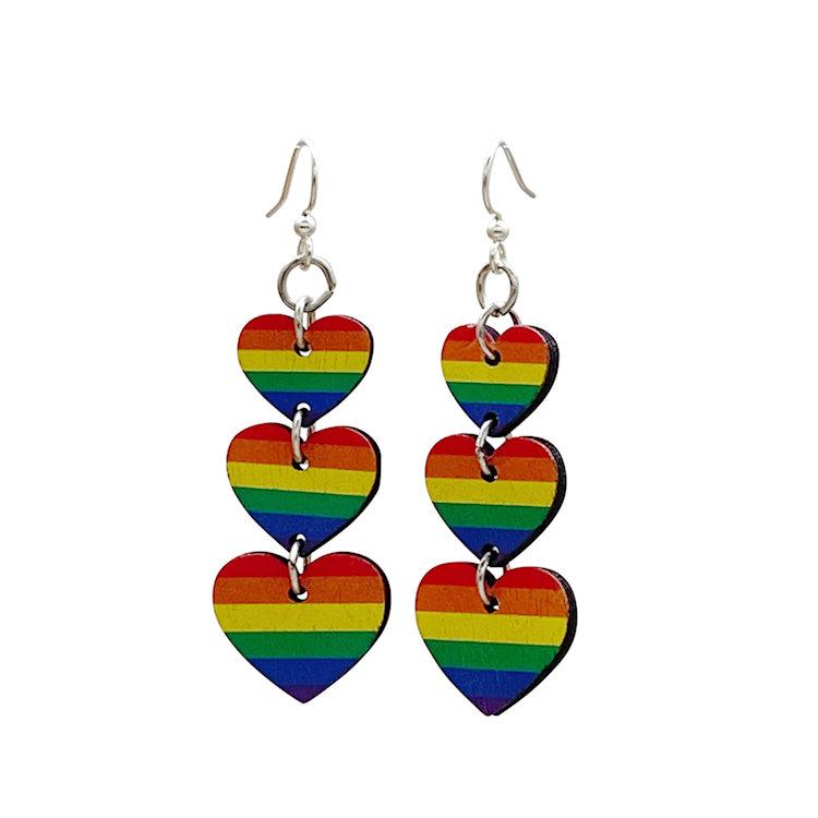 Rainbow Heart Earrings #1672Earrings - Rise and Effect