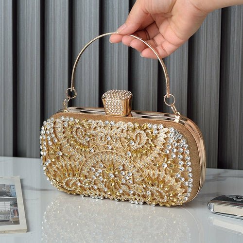 2022 Diamond Evening Clutch Bag For Women Wedding Golden Clutch PurseBags & Wallets - Rise and Effect