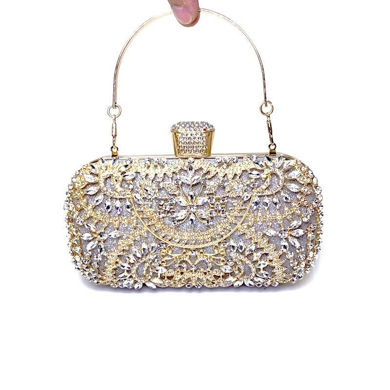 2022 Diamond Evening Clutch Bag For Women Wedding Golden Clutch PurseBags & Wallets - Rise and Effect