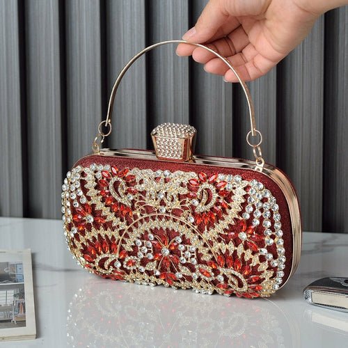 2022 Diamond Evening Clutch Bag For Women Wedding Golden Clutch PurseBags & Wallets - Rise and Effect