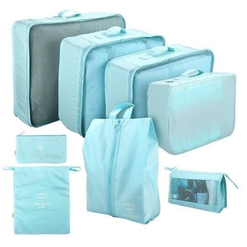 8 PCS Set Waterproof Organizer Storage BagStorage Bags - Rise and Effect