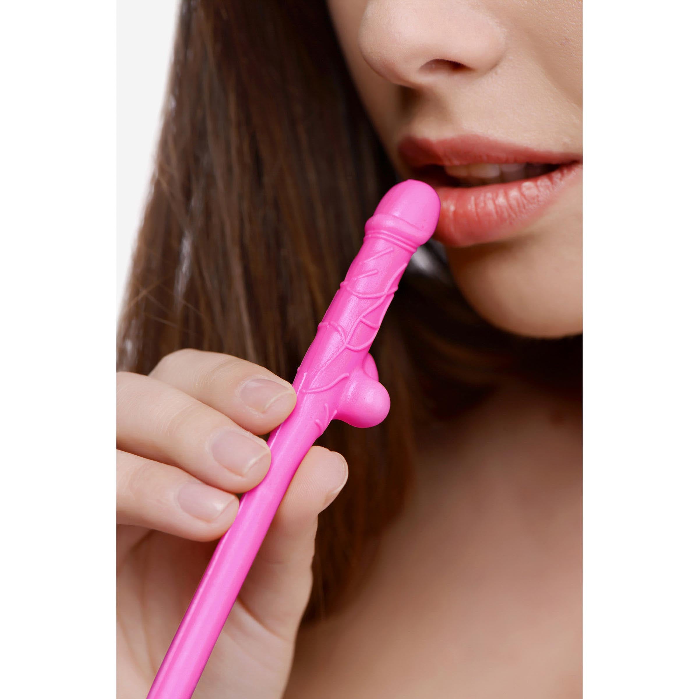 Penis Sipping Straws 10 Pack - PinkParty Supplies - Rise and Effect