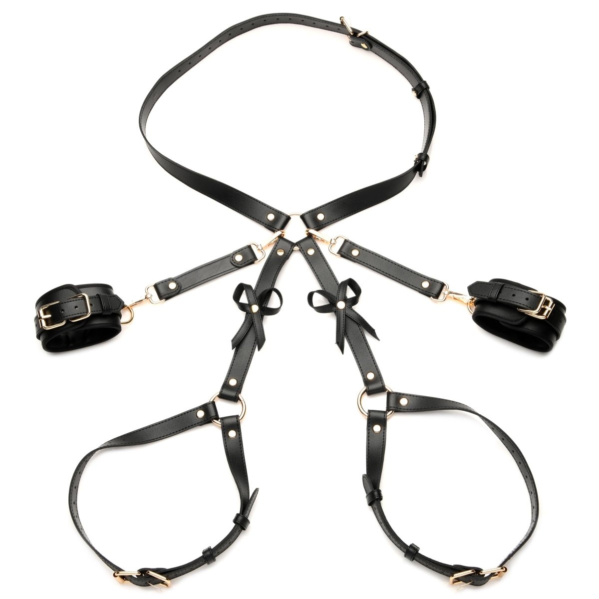 Bondage Harness w/ Bows - M/L - BlackSexual Wellness - Rise and Effect