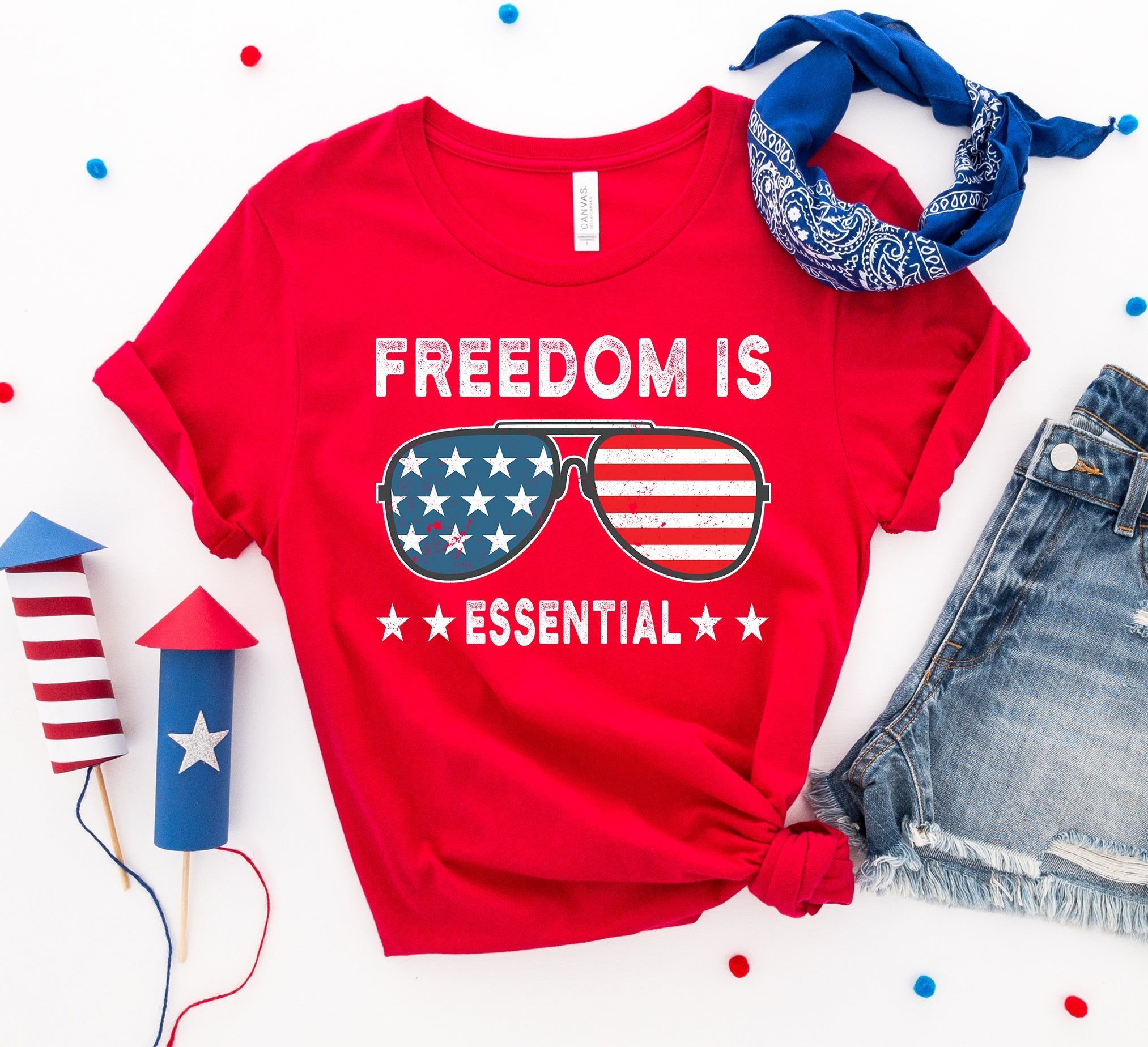 Freedom is essential T-shirtT-shirtsHeather Gray - Rise and Effect