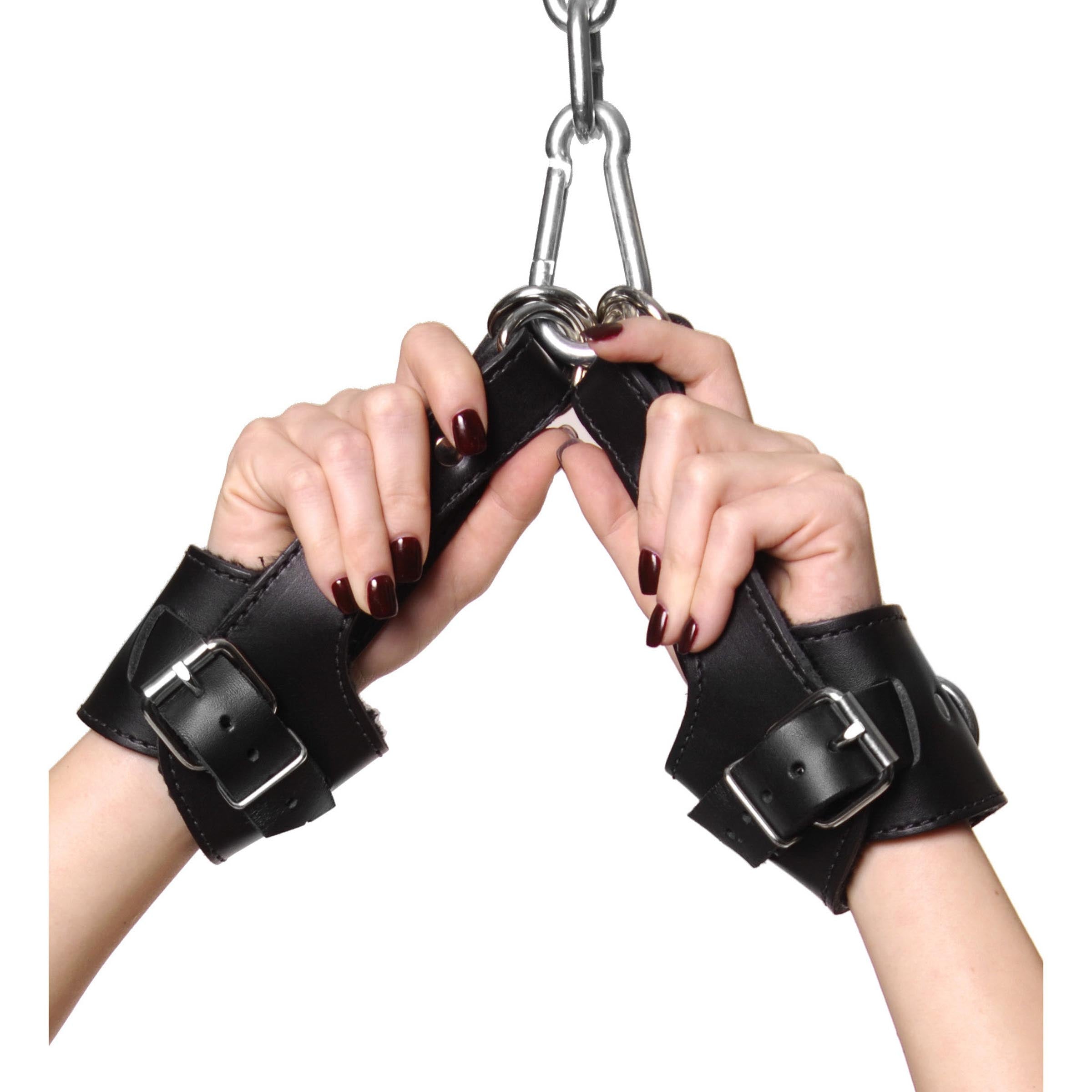 Strict Leather Fleece Lined Suspension CuffsSexual Wellness - Rise and Effect