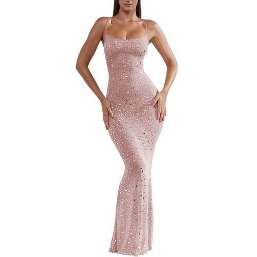 Best Women Clothes Light Diamond Sexy Sling Mermaid DressDresses - Rise and Effect